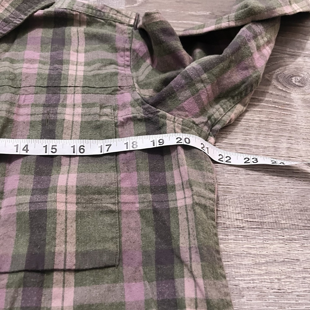 REI Co-Op Sahara Thermal Shirt Button Down Pocket Plaid‎ WOMENS LARGE - Picture 2 of 4